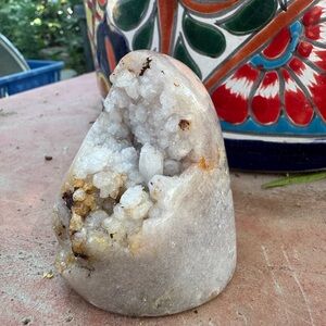 Pink Amethyst Druzy Carving